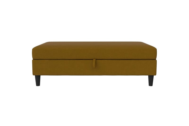 Ottoman/Taburet Hartford Gul, Linnedstoflook (100% Polyester - Gul, Linnedstoflook (100% Polyester - Møbler - Stole & lænestole - Taburet & skammel - Puf