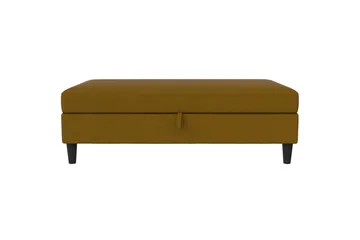 Ottoman/Taburet Hartford Gul, Linnedstoflook (100% Polyester - Gul, Linnedstoflook (100% Polyester - Møbler - Stole & lænestole - Taburet & skammel - Puf