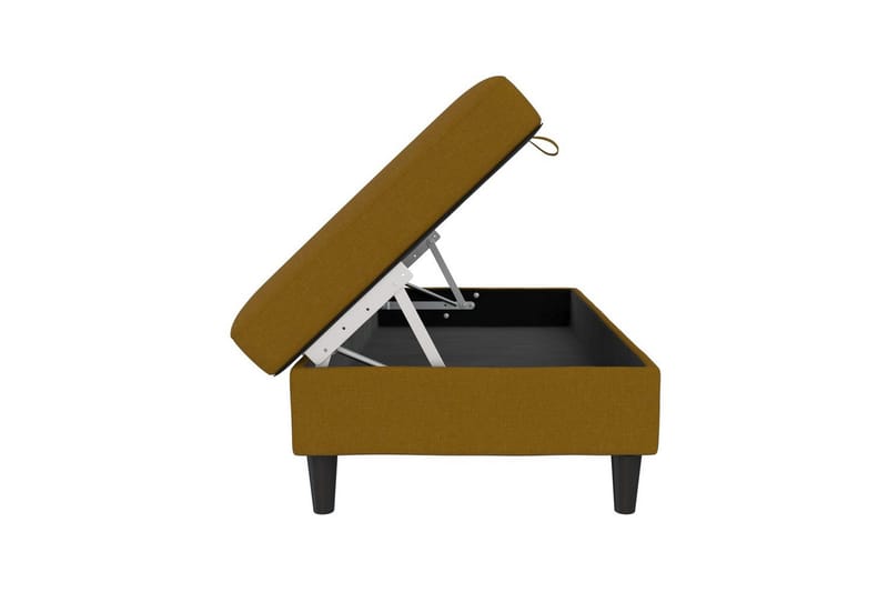 Ottoman/Taburet Hartford Gul, Linnedstoflook (100% Polyester - Gul, Linnedstoflook (100% Polyester - Møbler - Stole & lænestole - Taburet & skammel - Puf