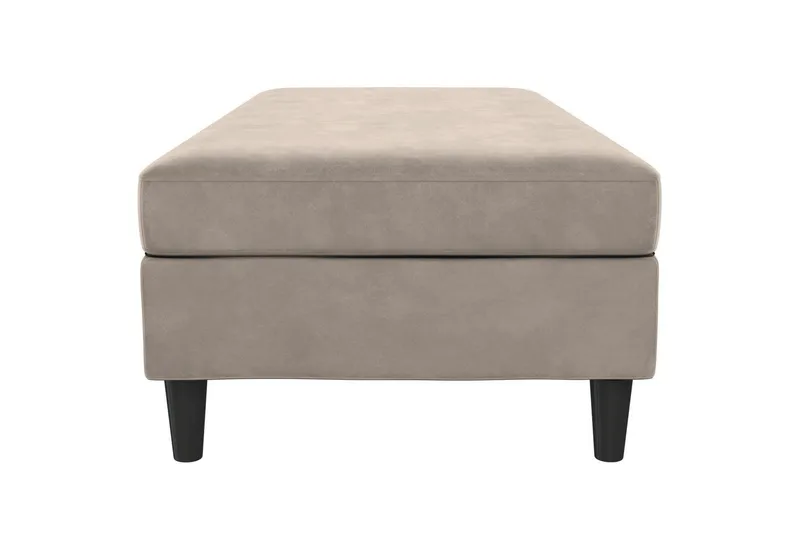 Ottoman/Taburet Hartford Taupe, Velour - Taupe, Velour - Møbler - Stole & lænestole - Taburet & skammel - Puf