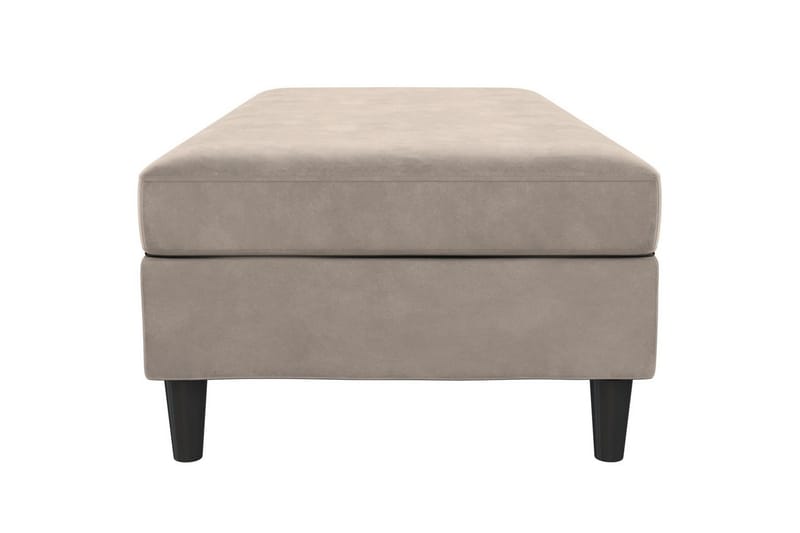 Ottoman/Taburet Hartford Taupe, Velour - Taupe, Velour - Møbler - Stole & lænestole - Taburet & skammel - Puf