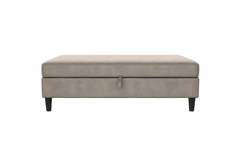 Ottoman/Taburet Hartford Taupe, Velour - Taupe, Velour - Møbler - Stole & lænestole - Taburet & skammel - Puf