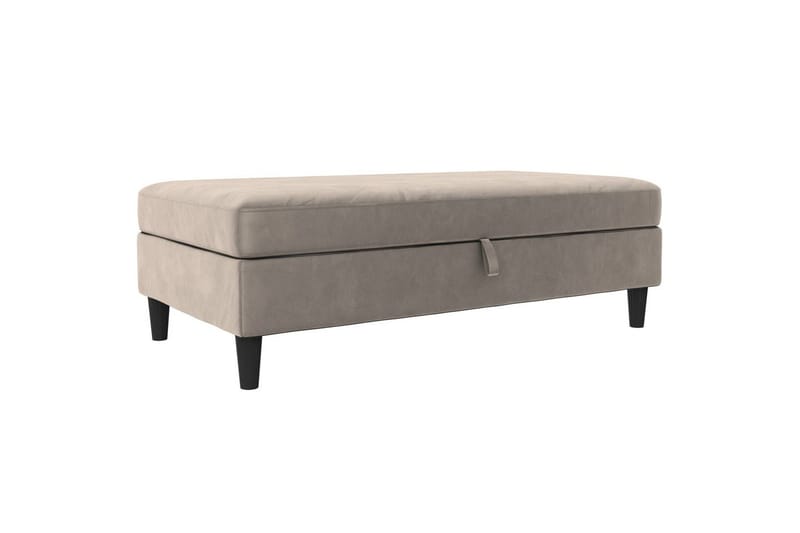 Ottoman/Taburet Hartford Taupe, Velour, Taupe, Velour