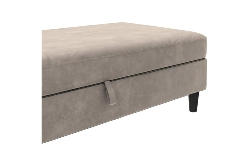 Ottoman/Taburet Hartford Taupe, Velour - Taupe, Velour - Møbler - Stole & lænestole - Taburet & skammel - Puf