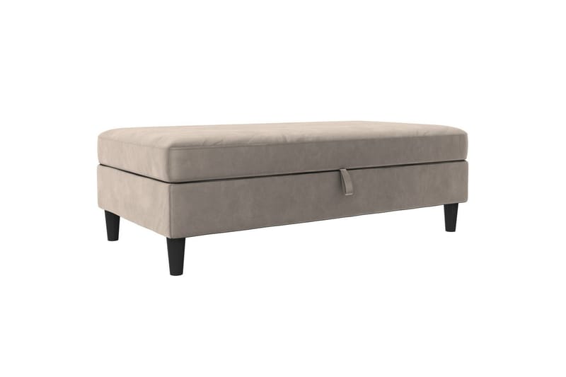 Ottoman/Taburet Hartford Taupe, Velour - Taupe, Velour - Møbler - Stole & lænestole - Taburet & skammel - Puf