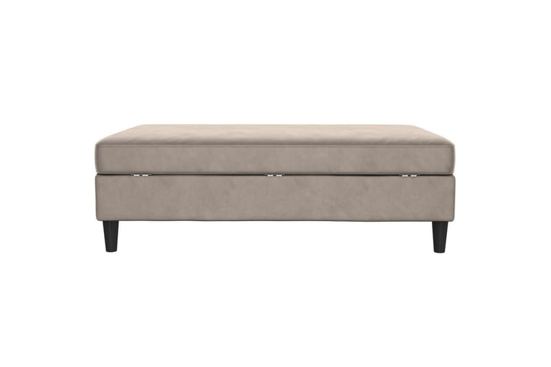 Ottoman/Taburet Hartford Taupe, Velour - Taupe, Velour - Møbler - Stole & lænestole - Taburet & skammel - Puf