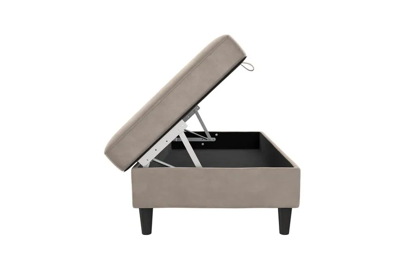 Ottoman/Taburet Hartford Taupe, Velour - Taupe, Velour - Møbler - Stole & lænestole - Taburet & skammel - Puf