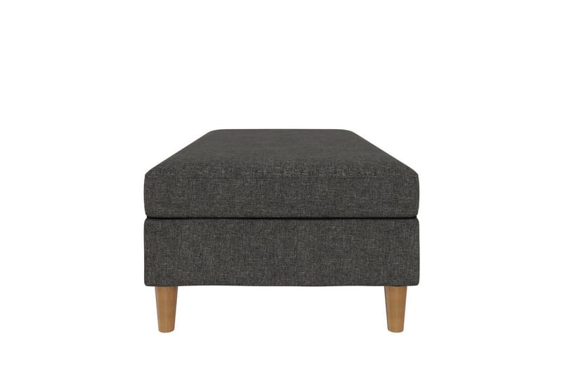 Ottoman/Taburet Lilly Antracit, Linned - Antracit, Linned - Møbler - Stole & lænestole - Taburet & skammel - Puf