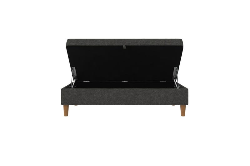 Ottoman/Taburet Lilly Antracit, Linned - Antracit, Linned - Møbler - Stole & lænestole - Taburet & skammel - Puf