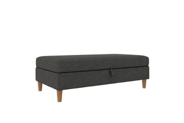 Ottoman/Taburet Lilly Antracit, Linned