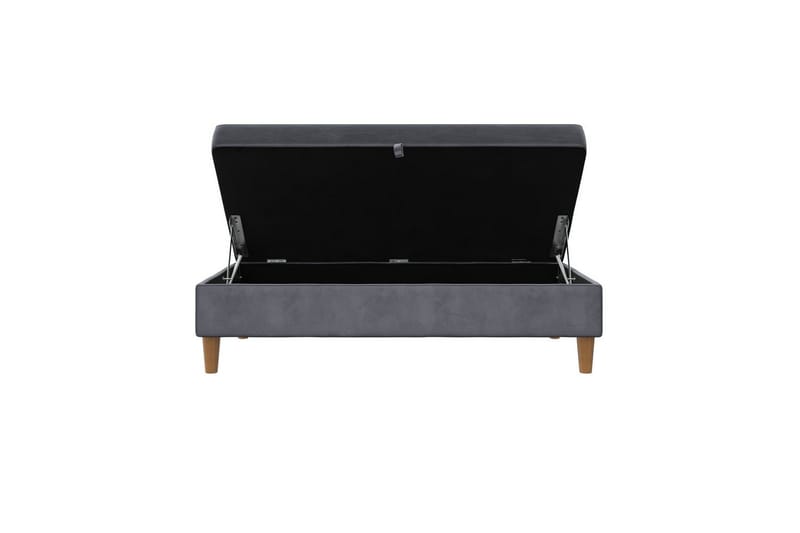 Ottoman/Taburet Lilly Antracit, Velour/Træ/Plastik - Antracit, Velour/Træ/Plastik - Møbler - Stole & lænestole - Taburet & skammel - Puf