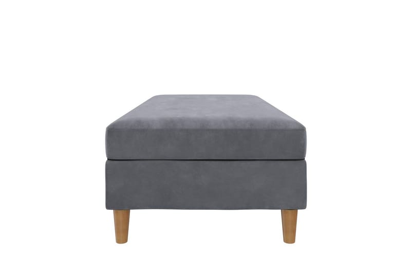 Ottoman/Taburet Lilly Antracit, Velour/Træ/Plastik - Antracit, Velour/Træ/Plastik - Møbler - Stole & lænestole - Taburet & skammel - Puf