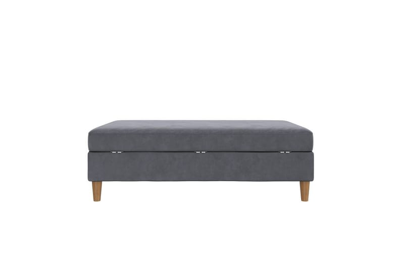 Ottoman/Taburet Lilly Antracit, Velour/Træ/Plastik - Antracit, Velour/Træ/Plastik - Møbler - Stole & lænestole - Taburet & skammel - Puf