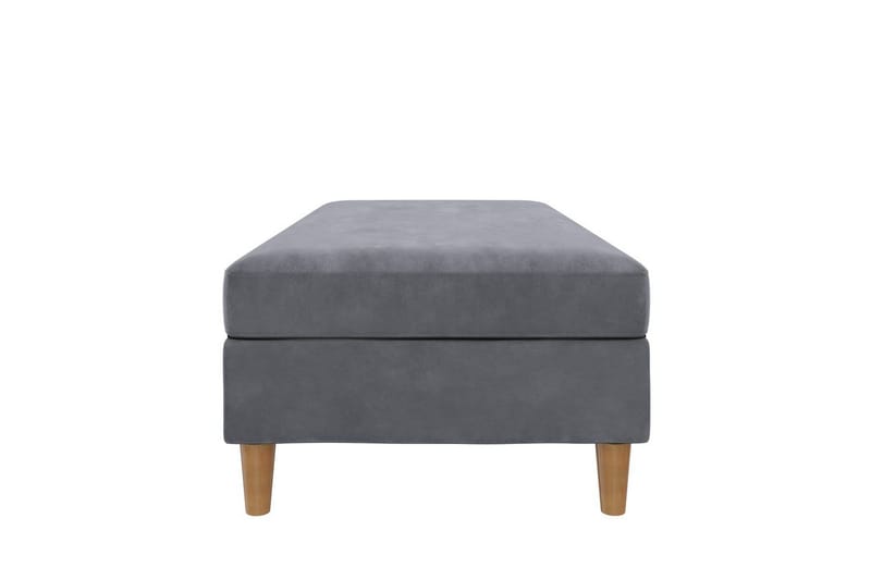 Ottoman/Taburet Lilly Antracit, Velour/Træ/Plastik - Antracit, Velour/Træ/Plastik - Møbler - Stole & lænestole - Taburet & skammel - Puf