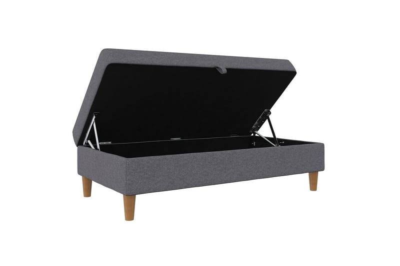 Ottoman/Taburet Lilly Lys Grå, Linned - Lys Grå, Linned - Møbler - Stole & lænestole - Taburet & skammel - Puf