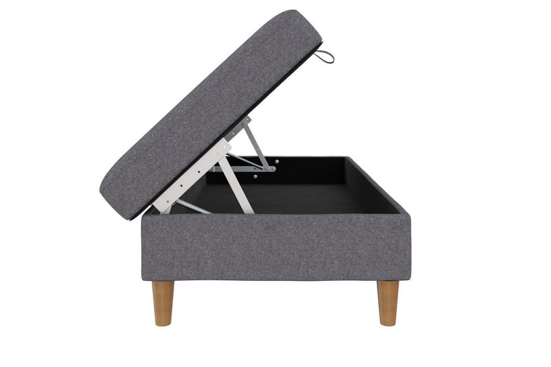 Ottoman/Taburet Lilly Lys Grå, Linned - Lys Grå, Linned - Møbler - Stole & lænestole - Taburet & skammel - Puf