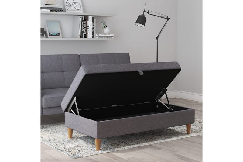 Ottoman/Taburet Lilly Lys Grå, Linned - Lys Grå, Linned - Møbler - Stole & lænestole - Taburet & skammel - Puf