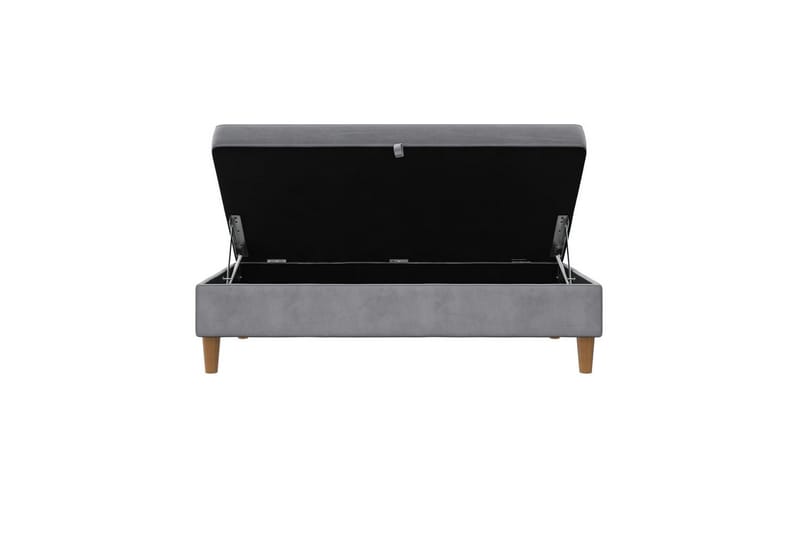 Ottoman/Taburet Lilly Lys Grå, Velour/Træ/Plastik - Lys Grå, Velour/Træ/Plastik - Møbler - Stole & lænestole - Taburet & skammel - Puf