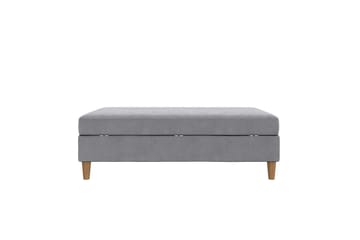 Ottoman/Taburet Lilly Lys Grå, Velour/Træ/Plastik - Lys Grå, Velour/Træ/Plastik - Møbler - Stole & lænestole - Taburet & skammel - Puf