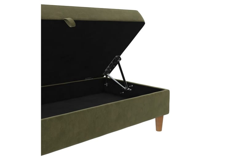 Ottoman/Taburet Lilly Olivengrøn, Velour/Træ/Plastik - Olivengrøn, Velour/Træ/Plastik - Møbler - Stole & lænestole - Taburet & skammel - Puf