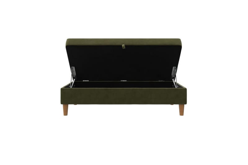 Ottoman/Taburet Lilly Olivengrøn, Velour/Træ/Plastik - Olivengrøn, Velour/Træ/Plastik - Møbler - Stole & lænestole - Taburet & skammel - Puf