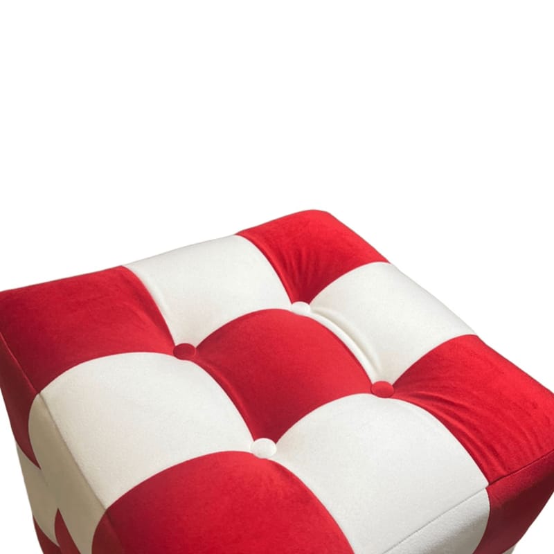 Peticire Sækkepuf 42 cm - Rød og hvid - Møbler - Stole & lænestole - Taburet & skammel - Ottoman