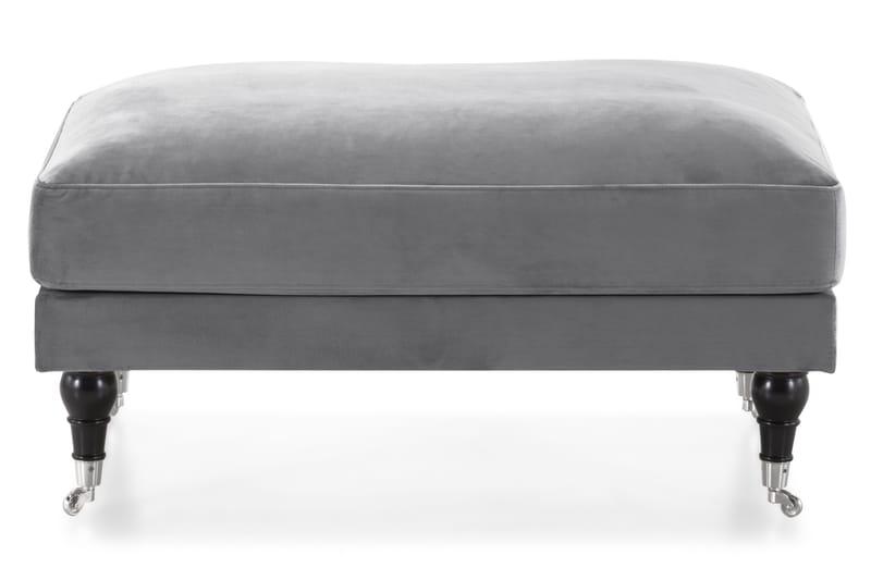 Andrew Puf Velour - Sølvgrå/Krom - Møbler - Stole & lænestole - Taburet & skammel - Puf