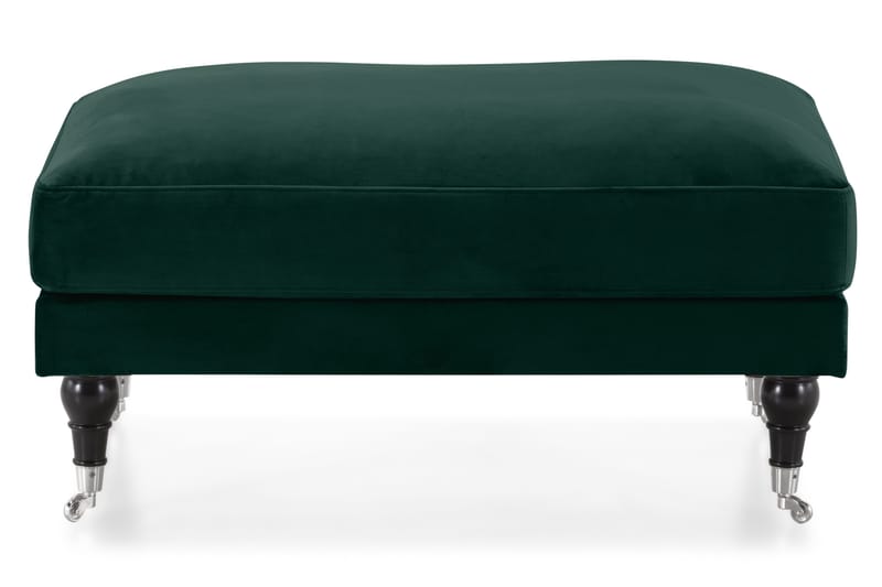 Andrew Puf Velour - Mørkegrøn/Krom - Møbler - Stole & lænestole - Taburet & skammel - Puf