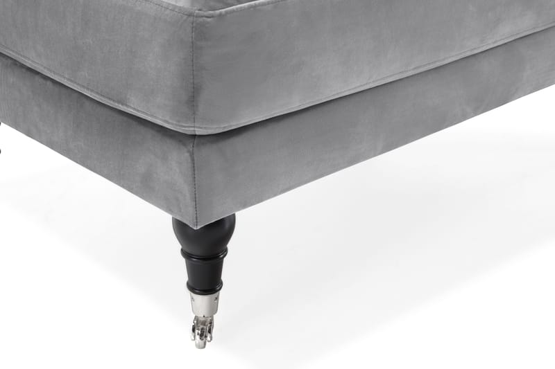 Andrew Puf Velour - Sølvgrå/Krom - Møbler - Stole & lænestole - Taburet & skammel - Puf