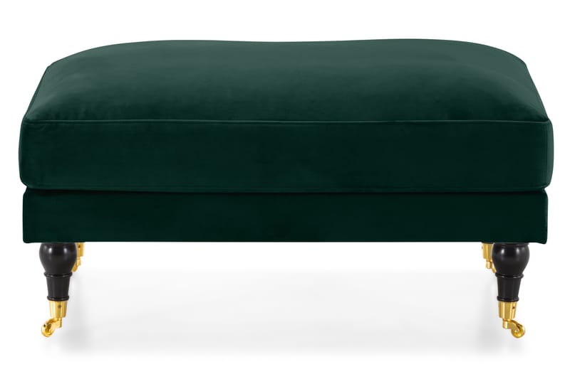 Andrew Puf Velour - Mørkegrøn/Messing - Møbler - Stole & lænestole - Taburet & skammel - Puf
