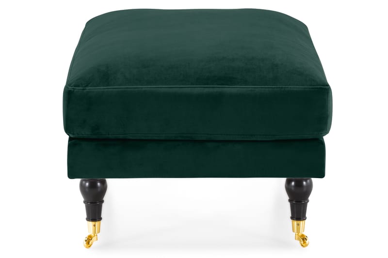 Andrew Puf Velour - Mørkegrøn/Messing - Møbler - Stole & lænestole - Taburet & skammel - Puf
