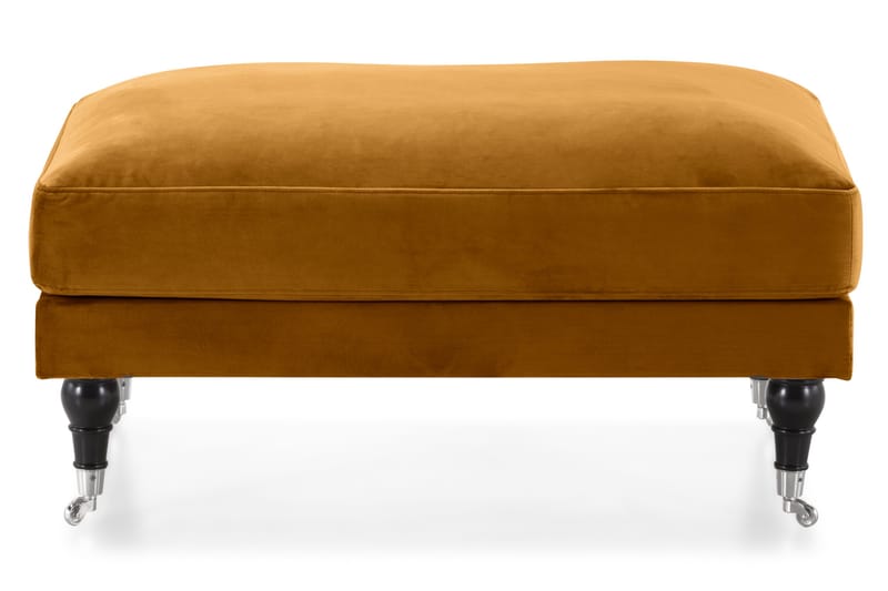 Andrew Puf Velour - Amber/Krom - Møbler - Stole & lænestole - Taburet & skammel - Puf