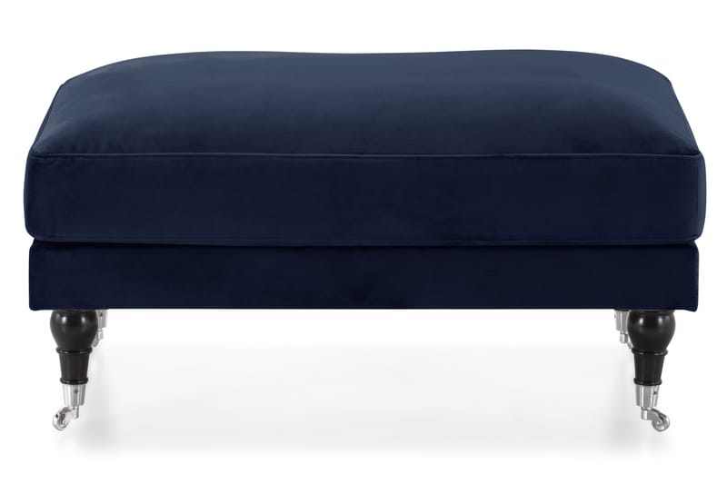 Andrew Puf Velour - Midnatsblå/Krom - Møbler - Stole & lænestole - Taburet & skammel - Puf