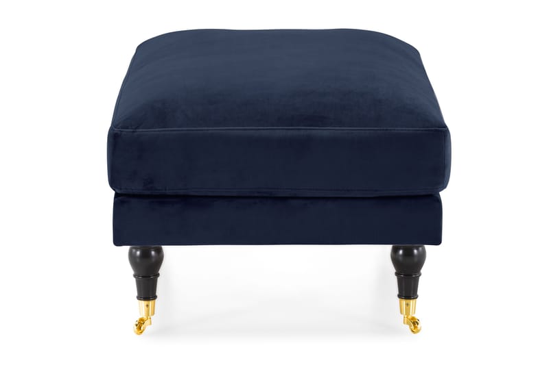 Andrew Puf Velour - Midnatsblå/Messing - Møbler - Stole & lænestole - Taburet & skammel - Puf