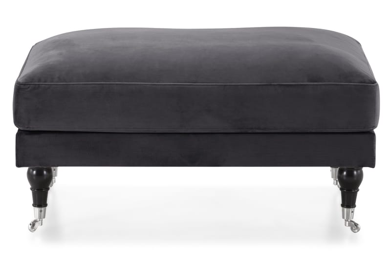 Andrew Puf Velour - Mørkegrå/Krom - Møbler - Stole & lænestole - Taburet & skammel - Puf