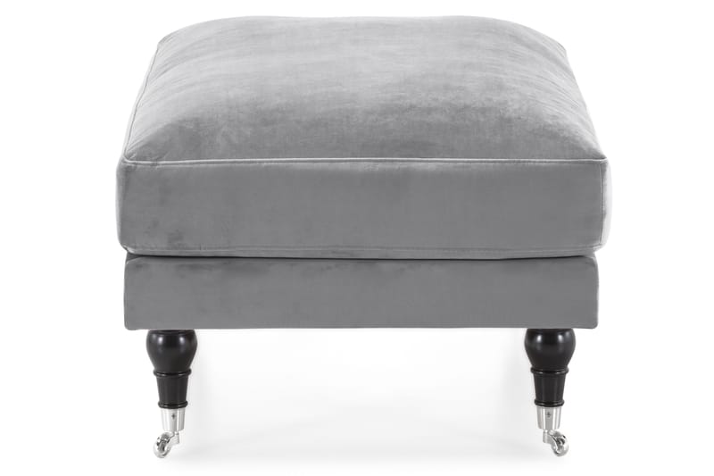 Andrew Puf Velour - Sølvgrå/Krom - Møbler - Stole & lænestole - Taburet & skammel - Puf