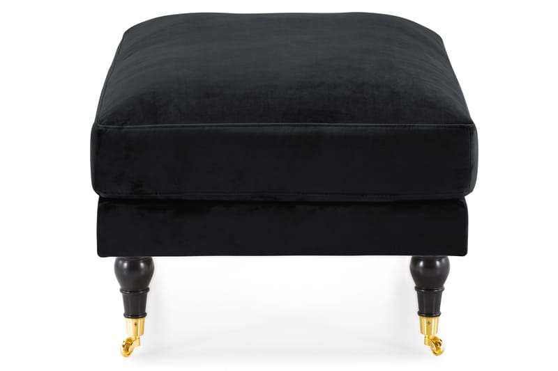Andrew Puf Velour - Sort/Messing - Møbler - Stole & lænestole - Taburet & skammel - Puf