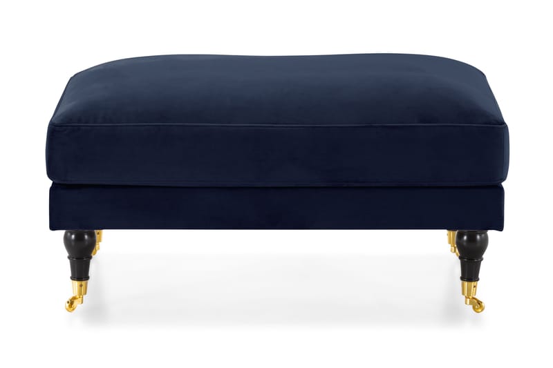 Andrew Puf Velour - Midnatsblå/Messing - Møbler - Stole & lænestole - Taburet & skammel - Puf