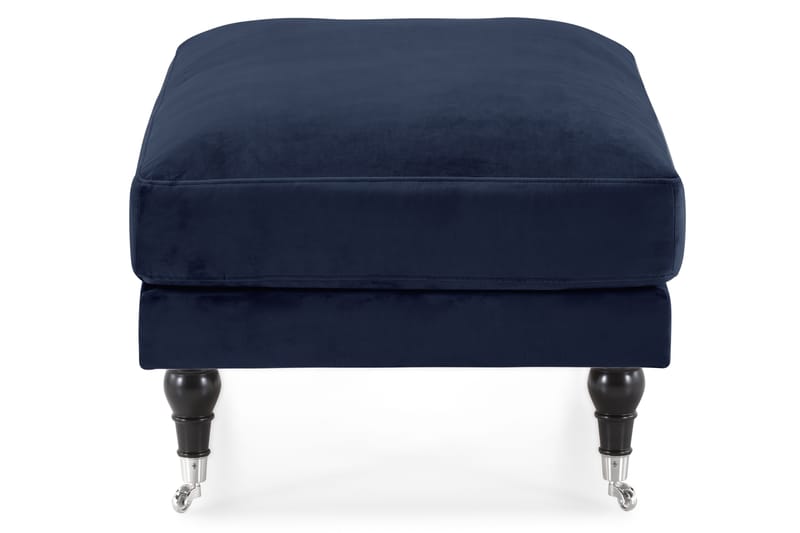 Andrew Puf Velour - Midnatsblå/Krom - Møbler - Stole & lænestole - Taburet & skammel - Puf