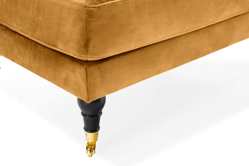 Andrew Puf Velour - Amber/Messing - Møbler - Stole & lænestole - Taburet & skammel - Puf