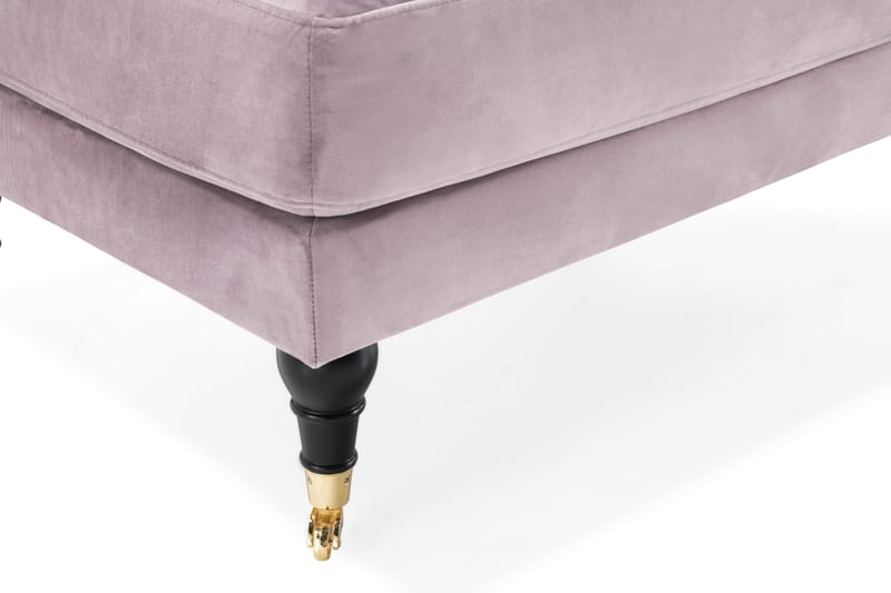 Andrew Puf Velour - Lilla/Messing - Møbler - Stole & lænestole - Taburet & skammel - Puf