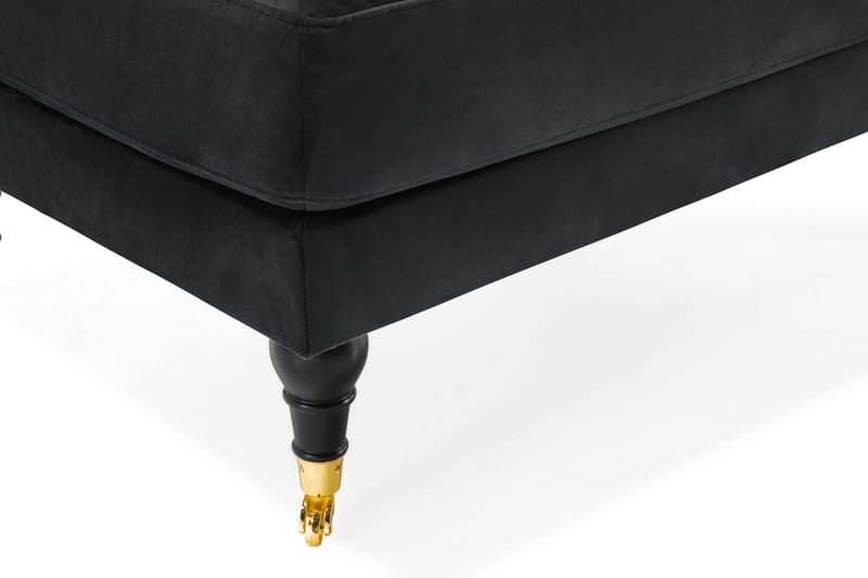 Andrew Puf Velour - Sort/Messing - Møbler - Stole & lænestole - Taburet & skammel - Puf