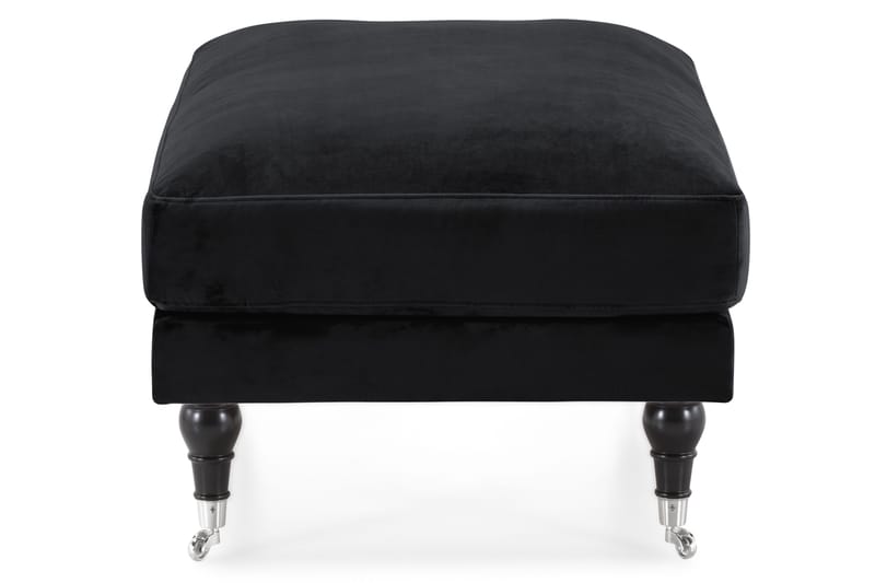 Andrew Puf Velour - Sort/Krom - Møbler - Stole & lænestole - Taburet & skammel - Puf