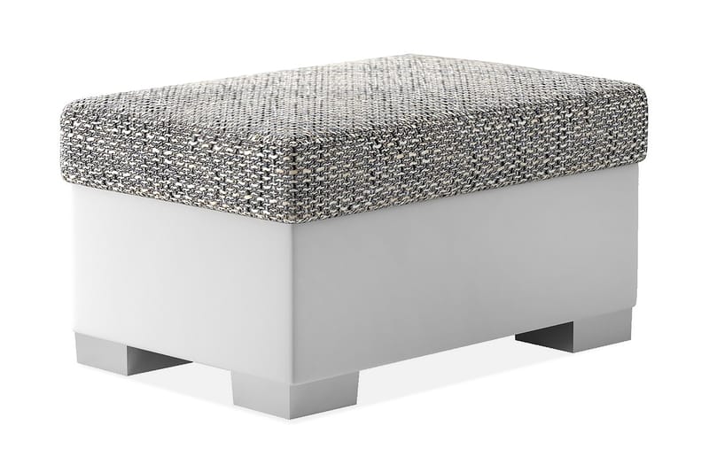 Arabejo fodskammel - Grå/Hvid - Møbler - Stole & lænestole - Taburet & skammel - Puf