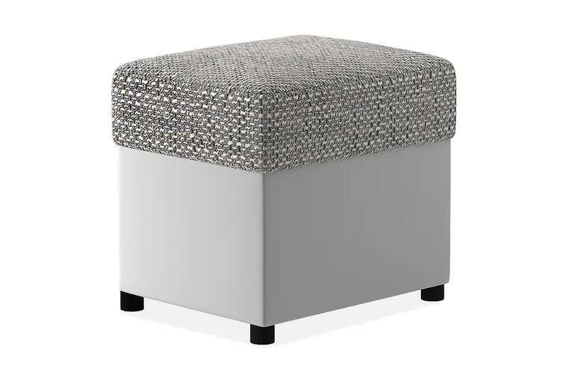 Arabisk fodskammel 45x35 cm, Grå/Hvid