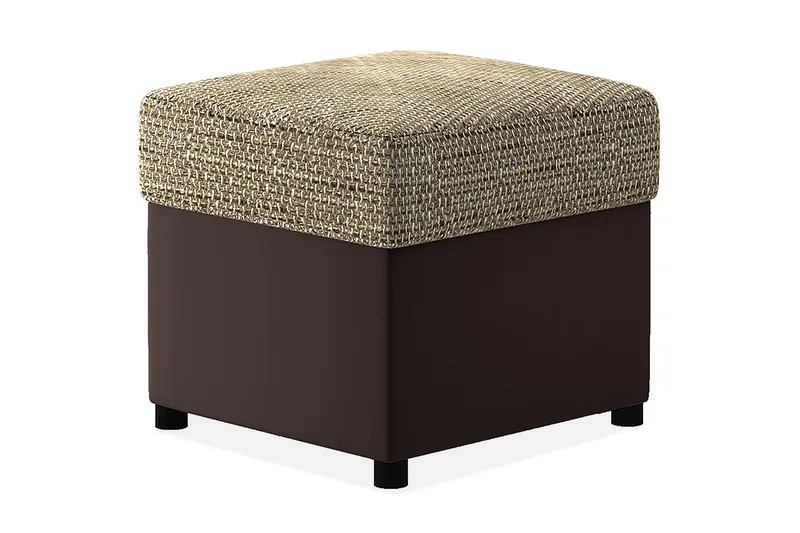 Arabisk fodskammel 45x45 cm, Beige/Brun