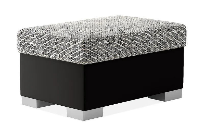 Arabisk fodskammel 55x85 cm - Grå/Sort - Møbler - Stole & lænestole - Taburet & skammel - Puf