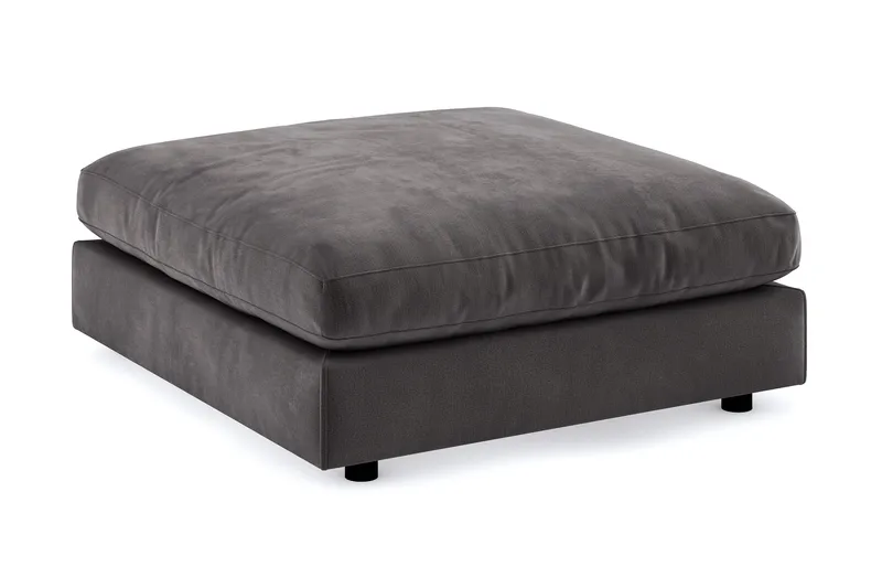 Arken Puf Velour, Mørkegrå