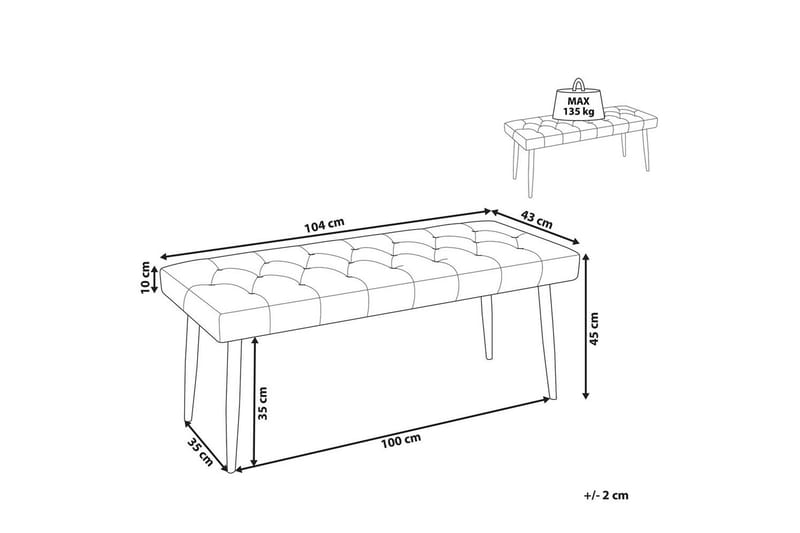 Bænk Essonne - Møbler - Stole & lænestole - Taburet & skammel - Puf - Opredelig puf