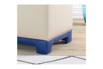 Puf Belarville Creme / Blå - Creme / Blå - Møbler - Stole & lænestole - Taburet & skammel - Ottoman
